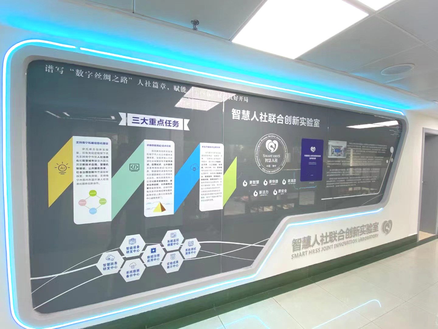 南宁市人社管理局 智慧人社文化墙