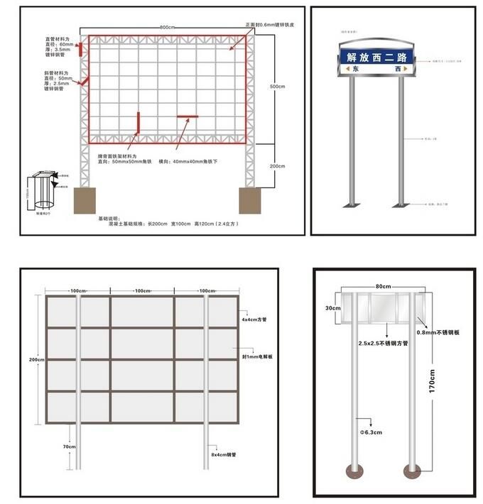项目工地大型户外架子结构图